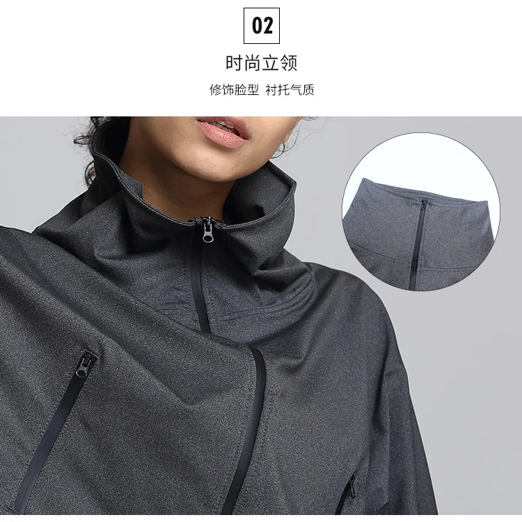 

Spring autumn new yoga workout outdoor running femme coat fashion long sleeve slimming gym exercise women jackets