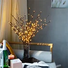 Светодиодная имитация ветвей, светящаяся гирлянда, креативные светильники из ивы, ночная лампа в скандинавском стиле, Декоративная гирлянда на Рождество, свадьбу, дерево