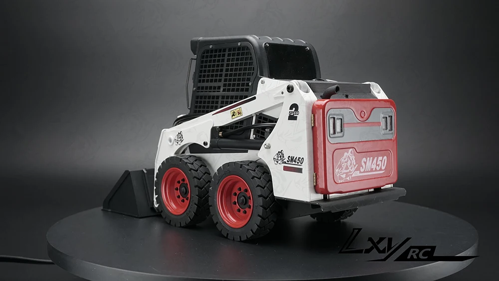 Online Gemalt 1/14 RC Bobcat Hydraulische Kompaktlader Modell Pumpe Ventil ESC Motor Radio Ohne Licht Sound Batterie