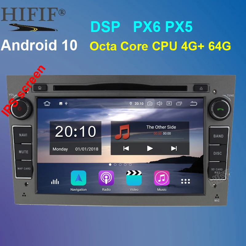 Автомагнитола PX6 4 + 64 ГБ Android 10 DVD GPS навигация Авторадио для Opel Astra H G J Antara VECTRA ZAFIRA