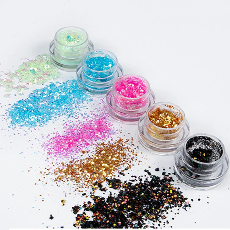 Праздничная блестящая пудра с блестками для глаз Звездный макияж сияющая