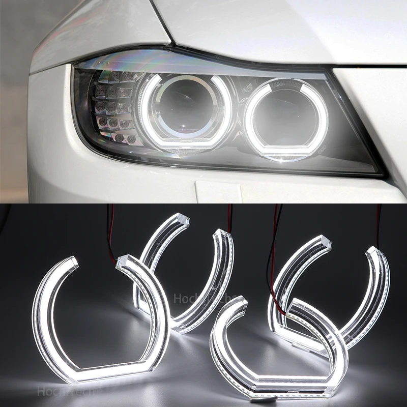 

DTM LED Angel Eyes For BMW 3 Series E91 E90 LCI 2009-2012 Xenon headlights DTM type crystal halo car light fittings modification