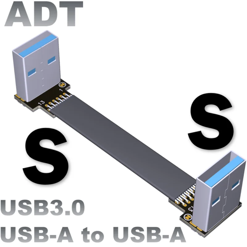 

Плоский Удлинительный Кабель USB 3,0, кабель передачи данных «штырь-гнездо», прямоугольный удлинитель USB, шнур для ПК, ТВ, Удлинительный кабель ...