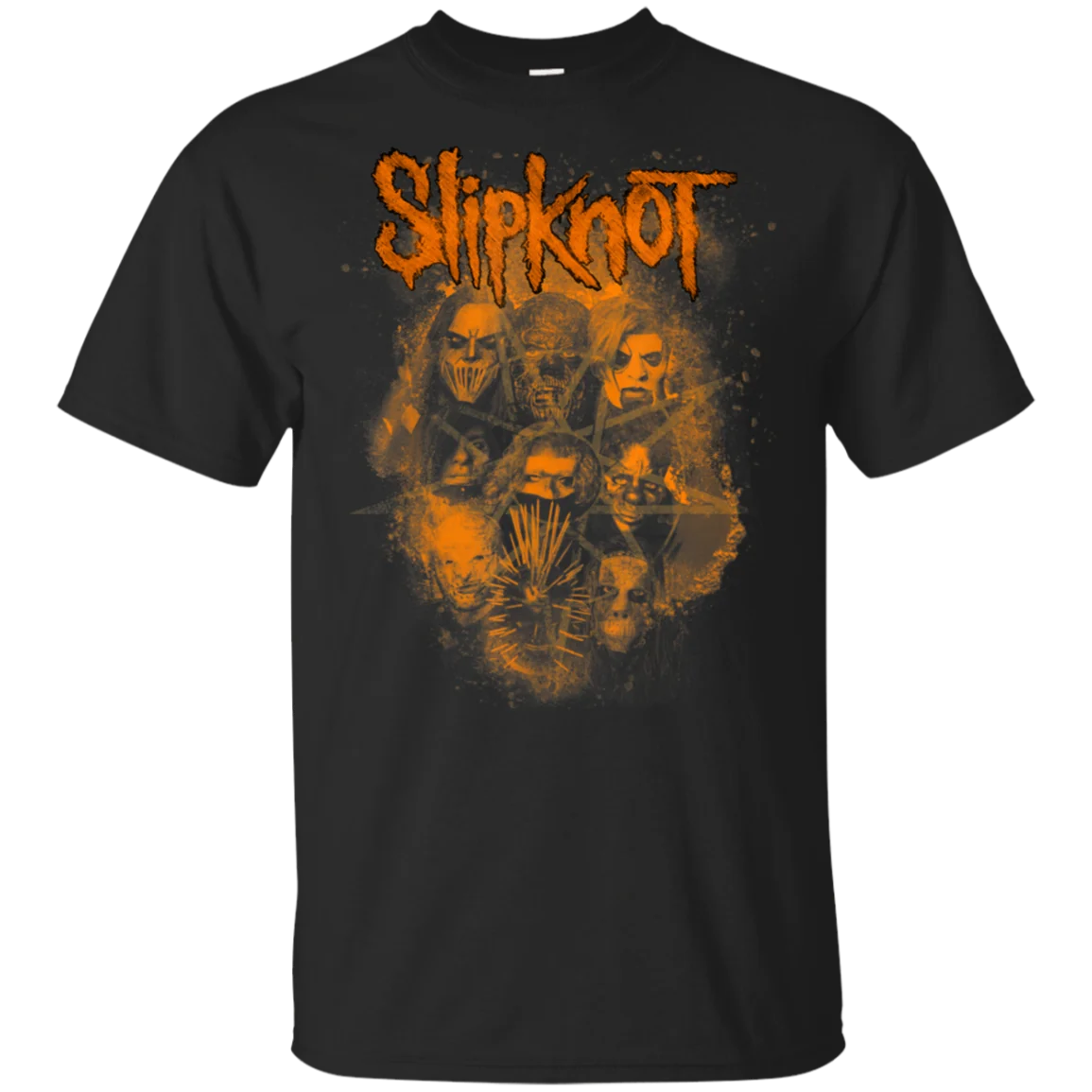 Официальная футболка Slipknot We Are Not Your Kind оранжевая Черная для мужчин и женщин
