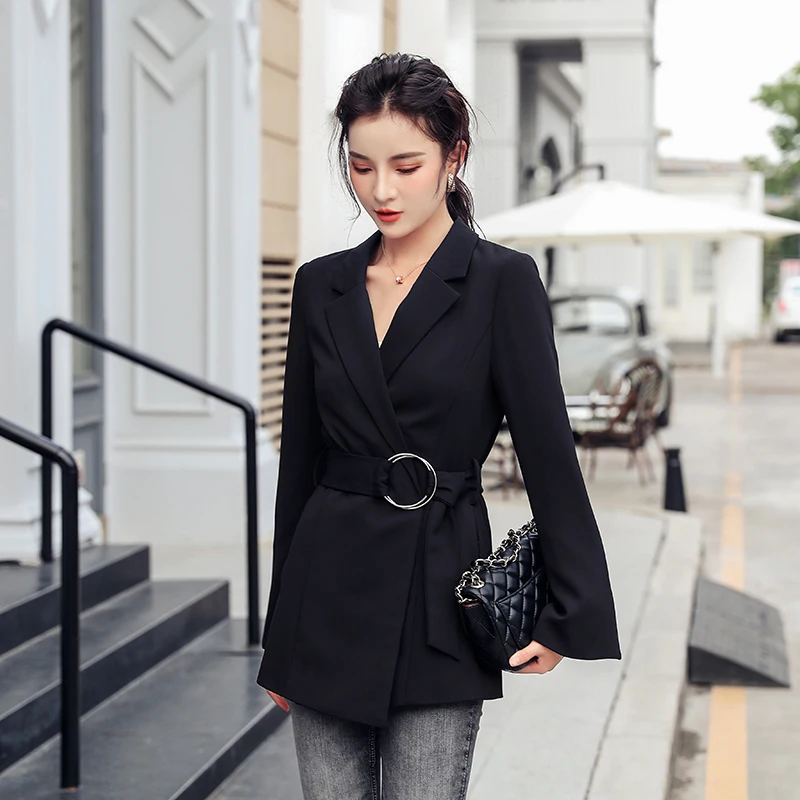 Женская джинсовая куртка F9167 модная повседневная в Корейском стиле на осень и