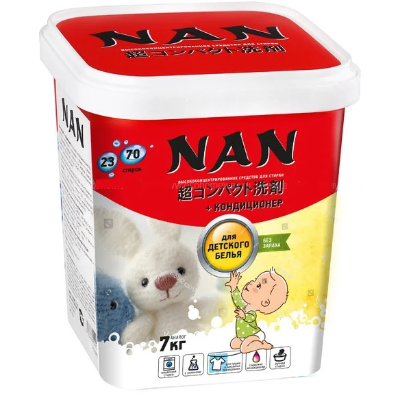 Суперконцентрированный стиральный порошок для стирки детского белья &quotNAN" 700 г