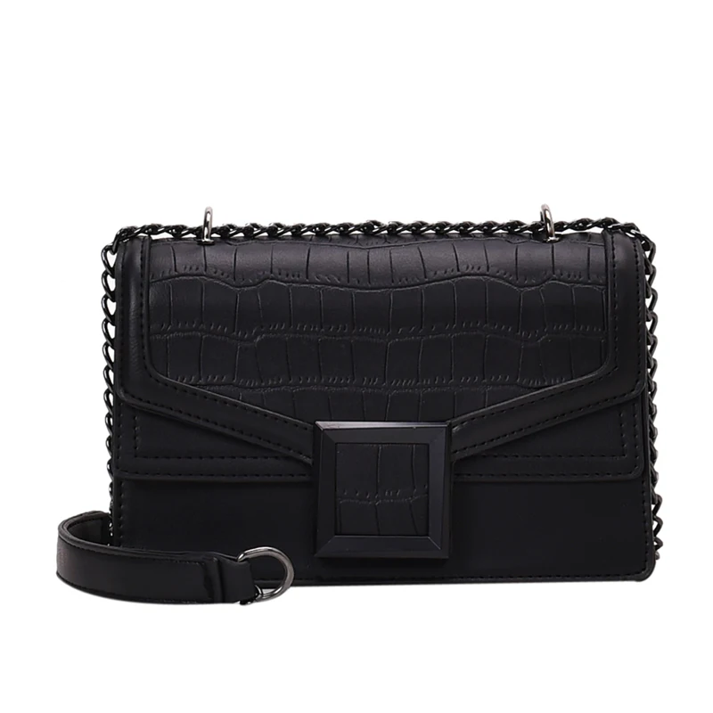 YBYT модные с каменным узором ПУ кожа сумки через плечо для женщин на цепочке