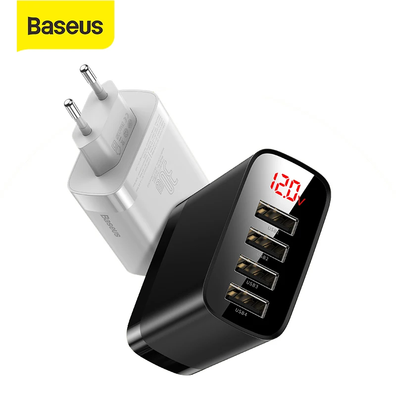 Зарядное устройство Baseus с USB портом и цифровым дисплеем 3 4/6 А|Зарядные устройства