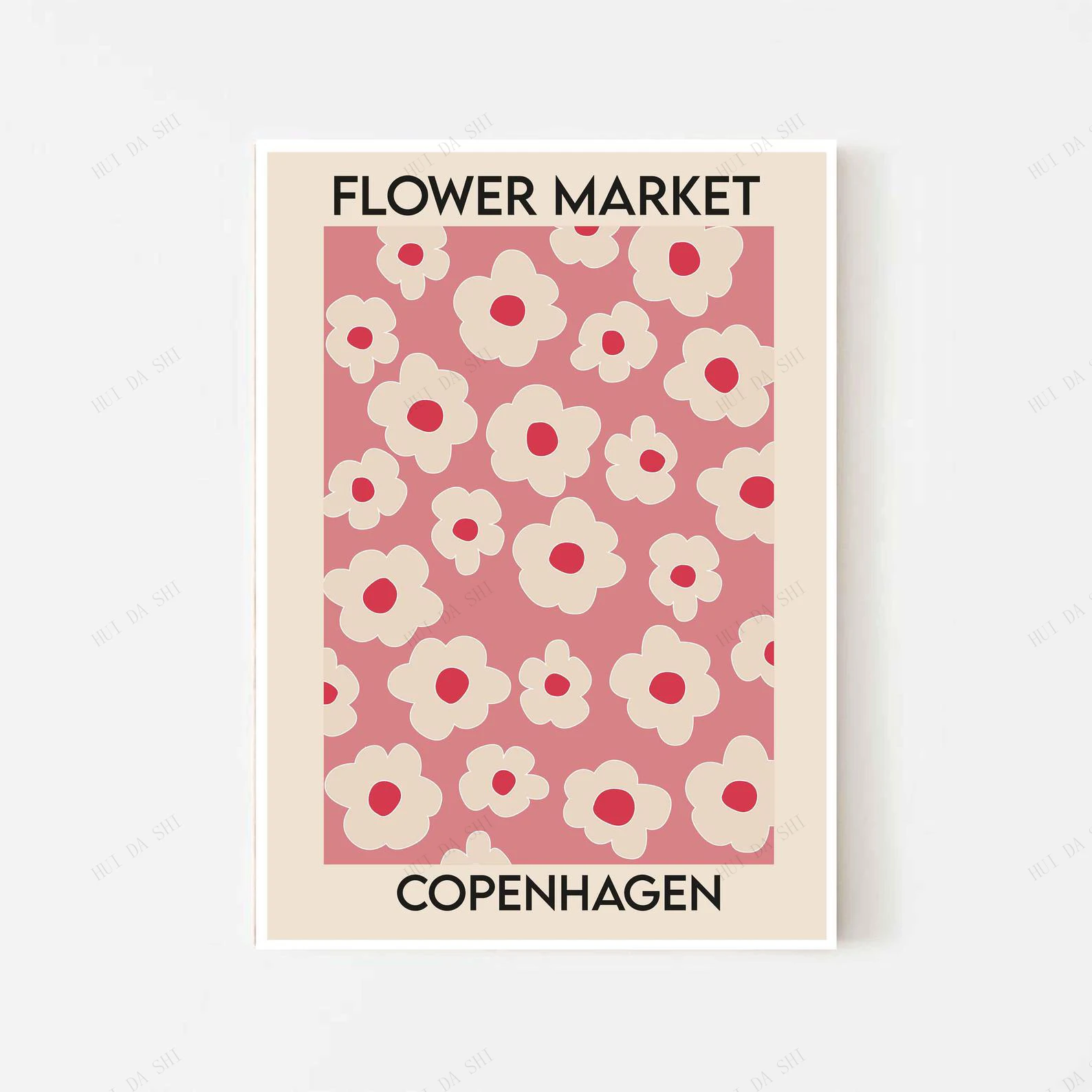 Плакат на цветочном рынке цветочный подарок плакат Копенгагенский рынок