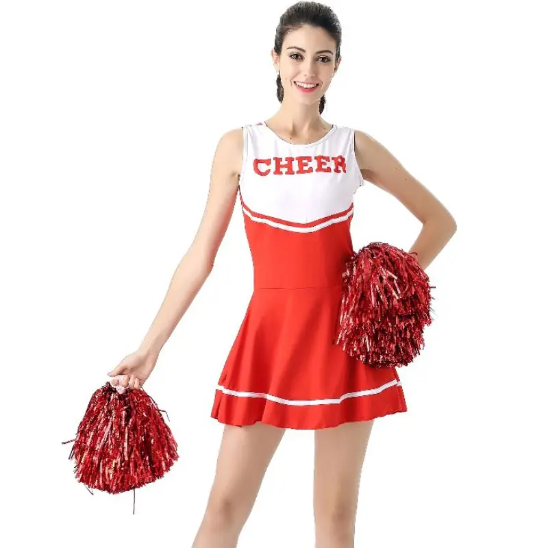 

6 Colors High School Girl Music Mini Dress Cheerleader Uniforms Sexy Girl Stage Performance Female