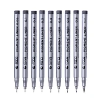 sta 9pcslot black micron pen hook liner sketch markers drawing waterproof art supplies manga comic handwriting brush pen