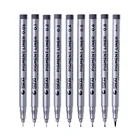 STA 9 шт.лот черный Микрон ручка крючок лайнер эскиз маркеры для рисования водостойкие художественные принадлежности манга комикс ручка-кисть для рукописного ввода