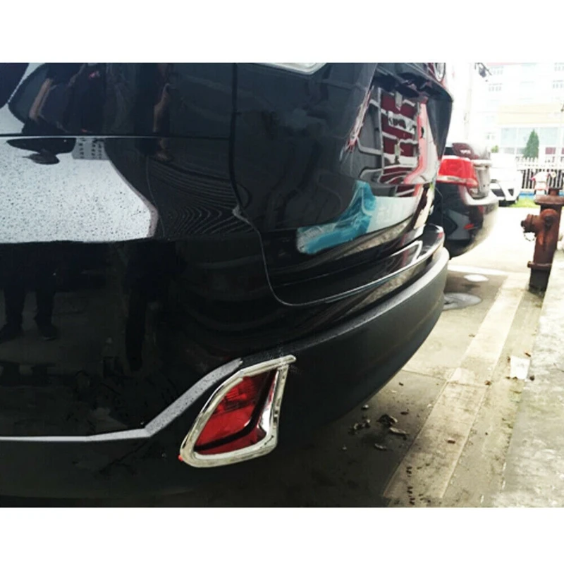 2X хромированная бампер лампа заднего противотуманного фонаря Накладка для Toyota