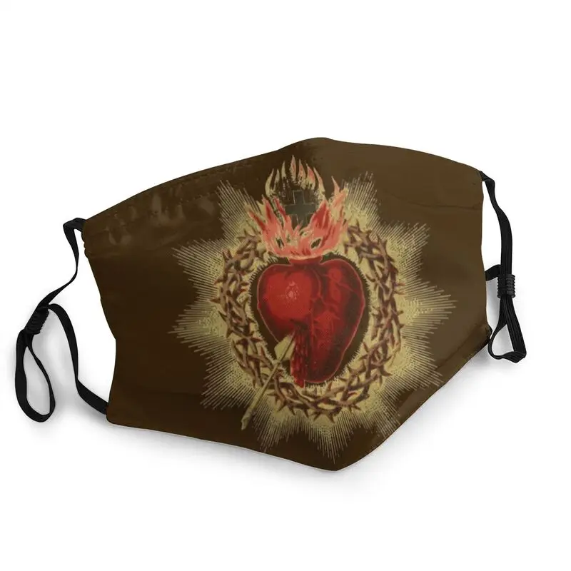 

Sacred Heart Of Jesus Catholic Devotion Christian Reusable Face Mask Sacred Heart Jesus Catholic Cover Respirator Mouth Muffle