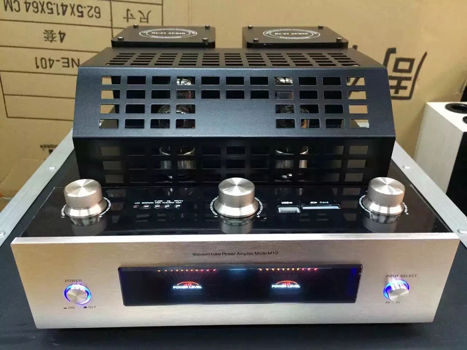 M12 Hi-Fi Bluetooth вакуумная трубка стерео усилитель Поддержка USB аудио усилитель мощности бас hifi выход 2 Поддержка 220 В или 110 В