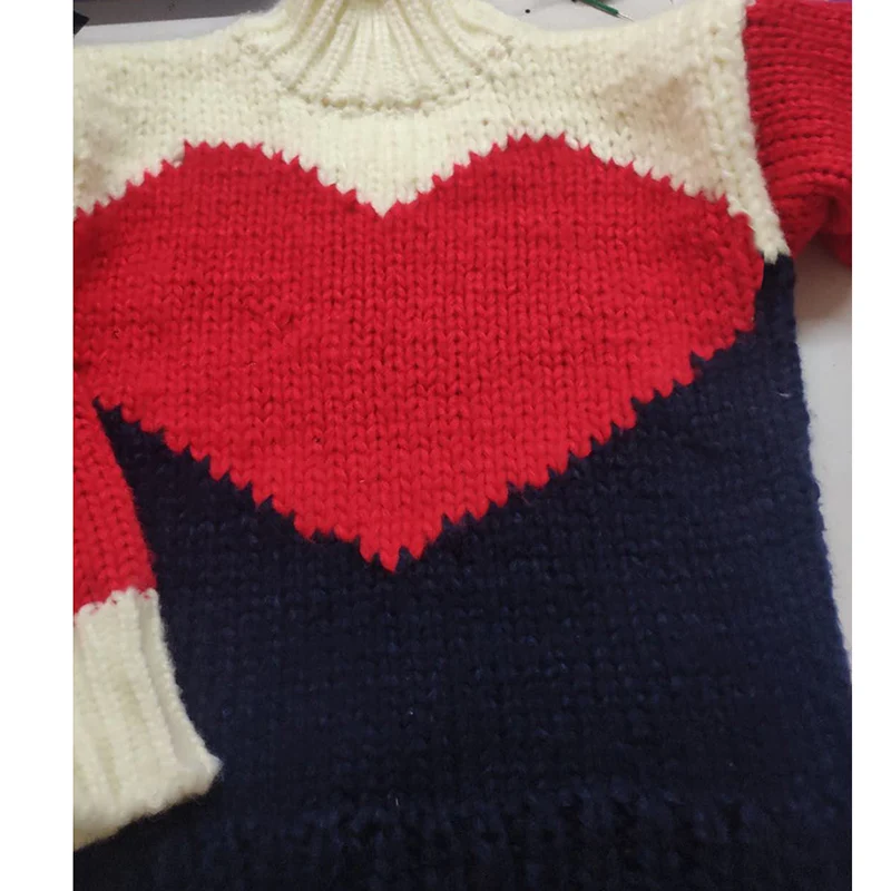 Женский костюм ручной работы Ms плотный свитер с переплетением пуловер пальто