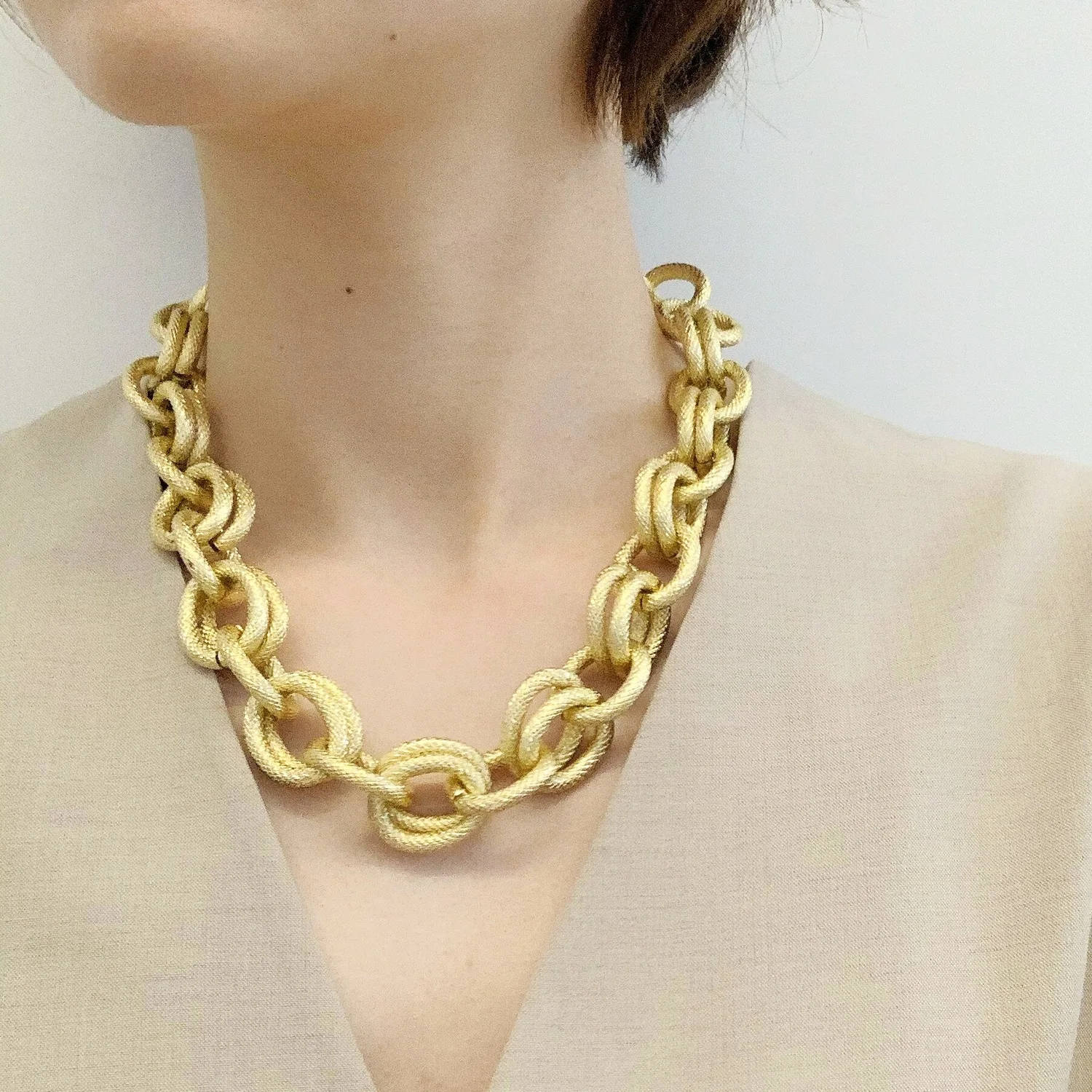 Высококачественное золотое ожерелье CCB в стиле панк толстая цепь женское