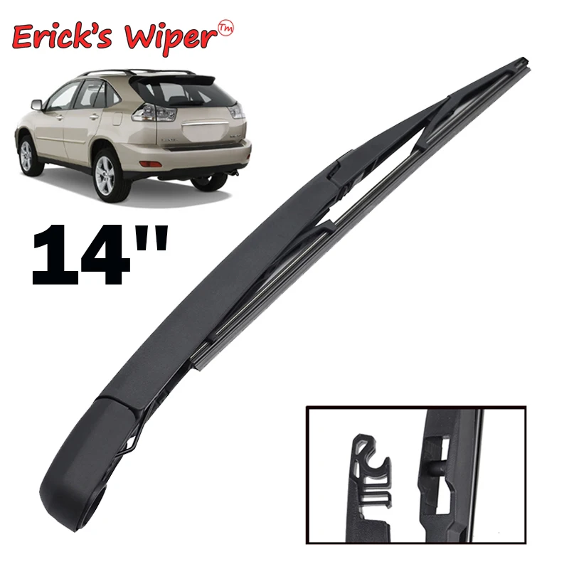 

Erick's Wiper 14" Rear Wiper Blade & Arm Set Kit For Lexus RX270 RX450h RX330 RX400h RX350 RX300 Windshield Windscreen Window