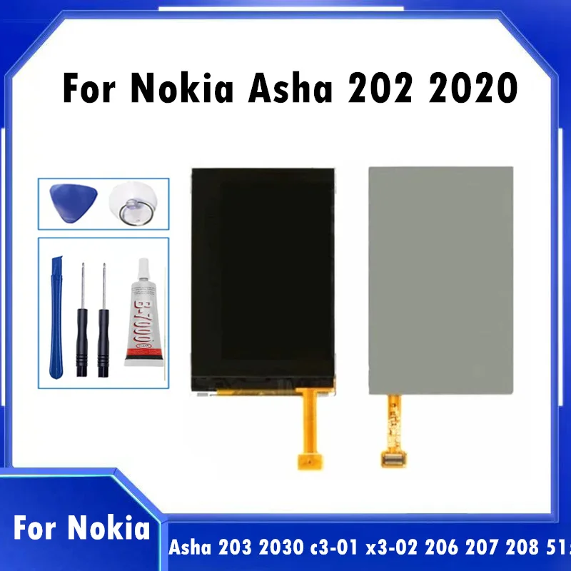 Высокого качества для Nokia Asha 202 203 206 207 208 300 301 X3-02 C3-01 515 Dual SIM ЖК-дисплей Экран