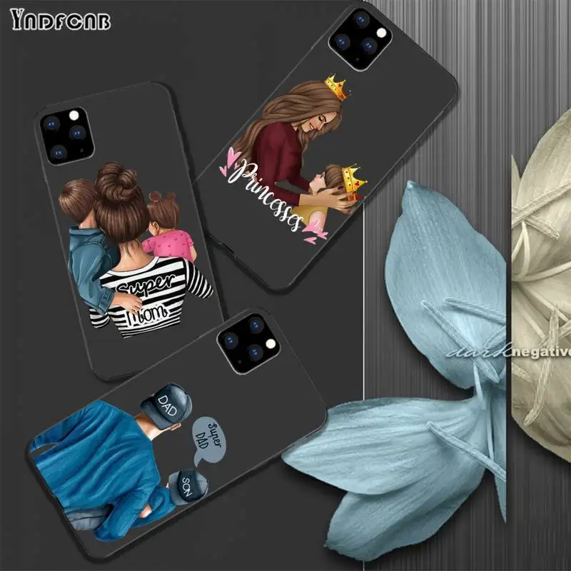 Супер папа для мам и дочек близнецов детская силиконовый чехол мобильного