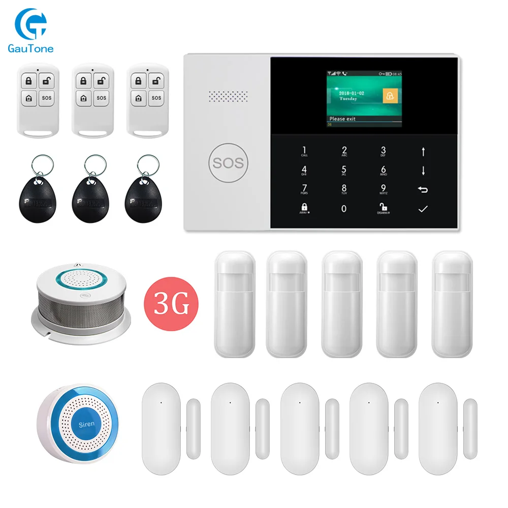 DHL PG105 wifi GSM/3g GPRS домашняя интеллектуальная безопасность беспроводная сигнализация противопожарная защита приложение дистанционное управление