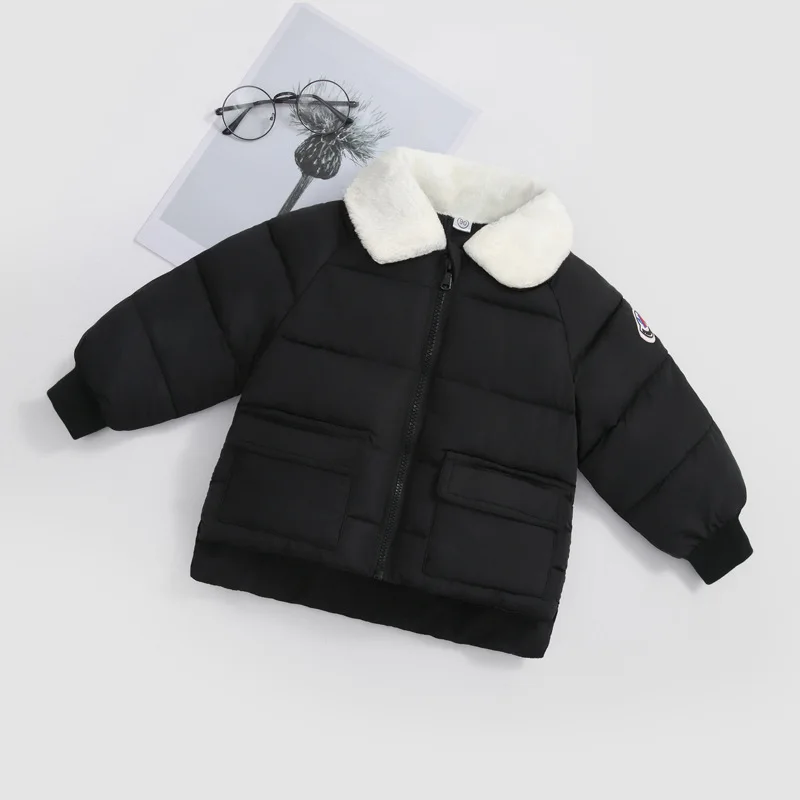 Куртка для девочек пальто зимняя модная верхняя одежда на Рождество хлопковые