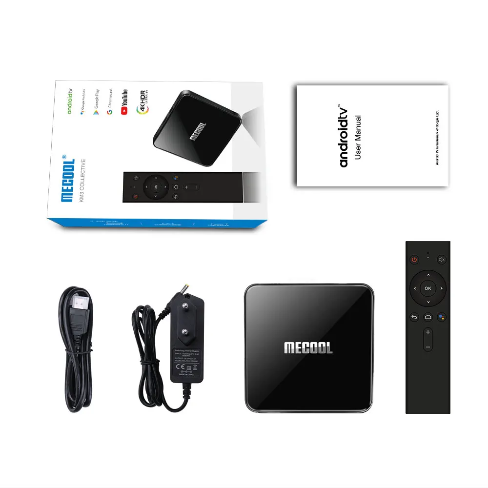 

Mecool KM3 ATV HD TV Box Android 10.0 4K HDR S905X2 4GB 64/128GB 5G WIFI Blutooth 4.0 Google Certificated 4K Youtube Prime Video