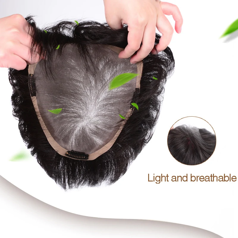 Salonchat Remy человеческие волосы на заколках в парике прямые с челкой для женщин 7