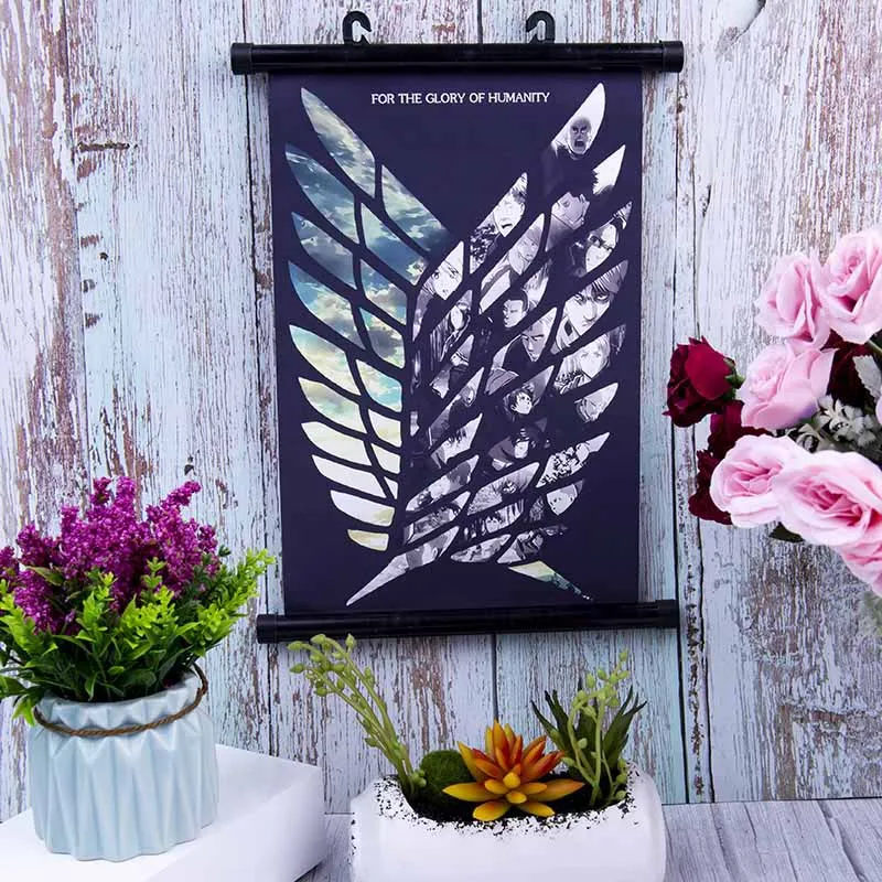 Японский аниме атака на Титанов Крылья Свободы Холст водонепроницаемый