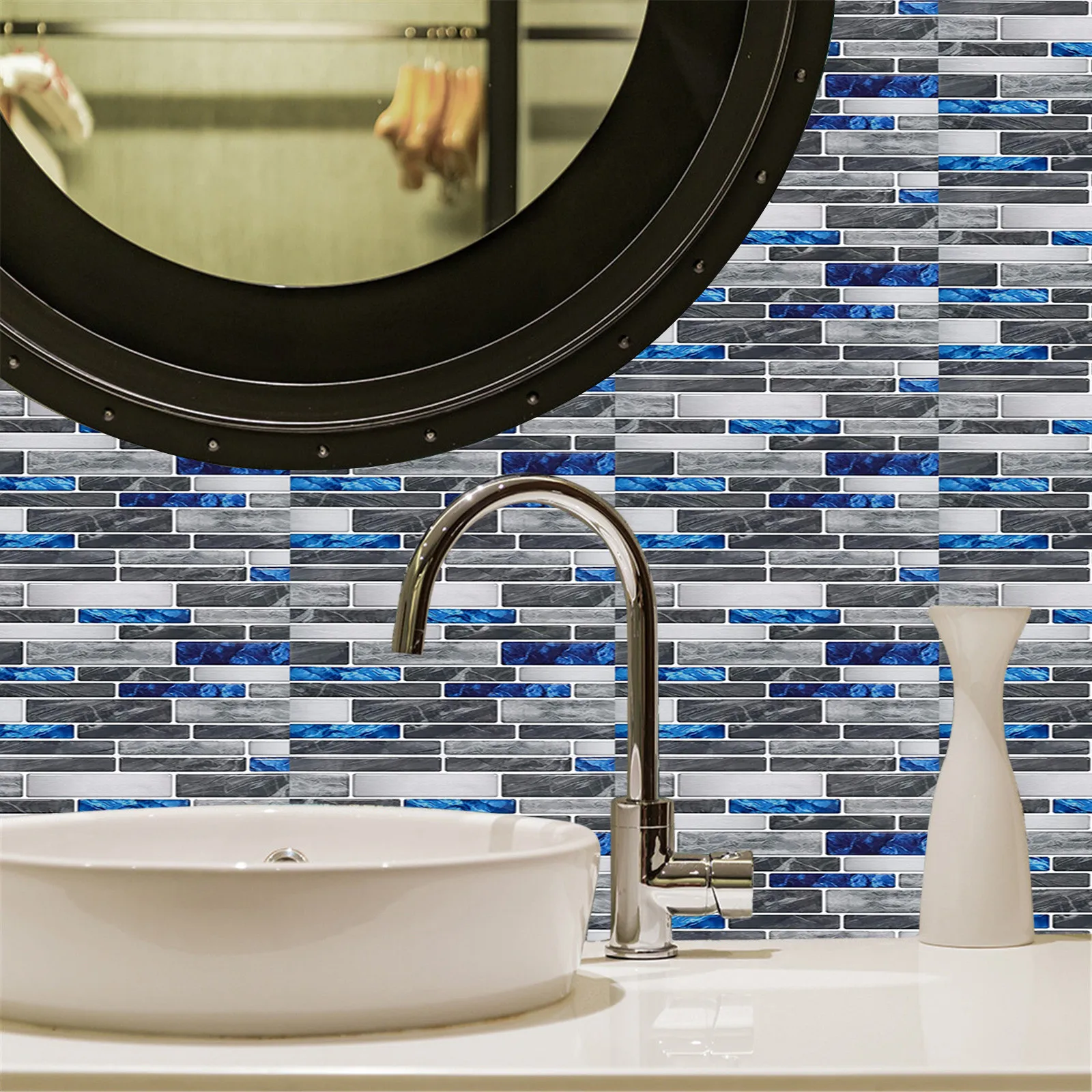 10x10 см 10 шт. Самоклеящаяся мозаика для ванной комнаты кухни метро|Наклейки на