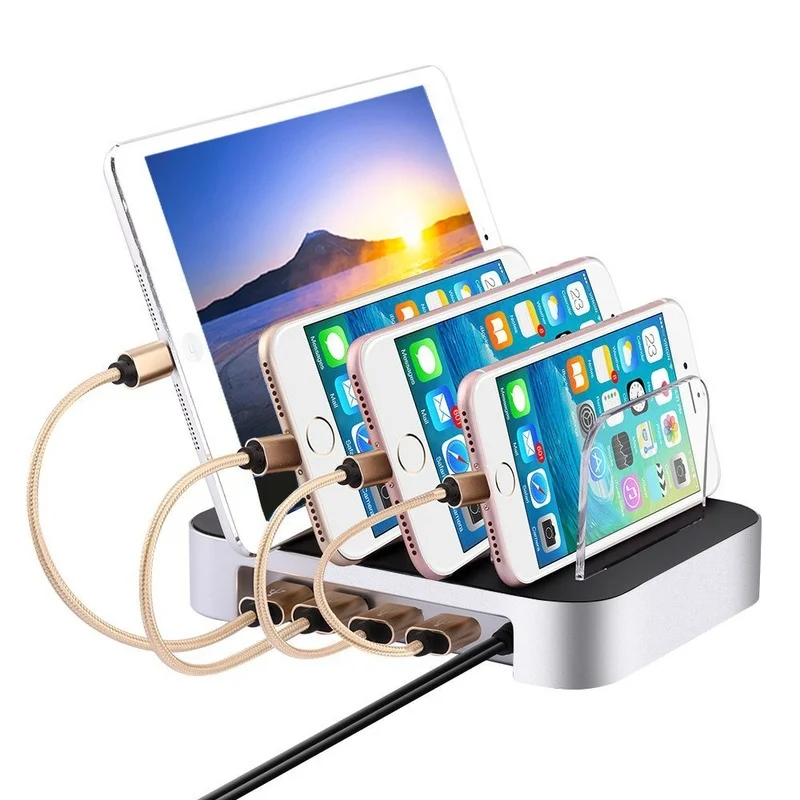 

Explosive Universal Four-port USB Charger Multi-function Desktop Mobile Phone Tablet Charging Base Stand Usb Mobile Phone Stand