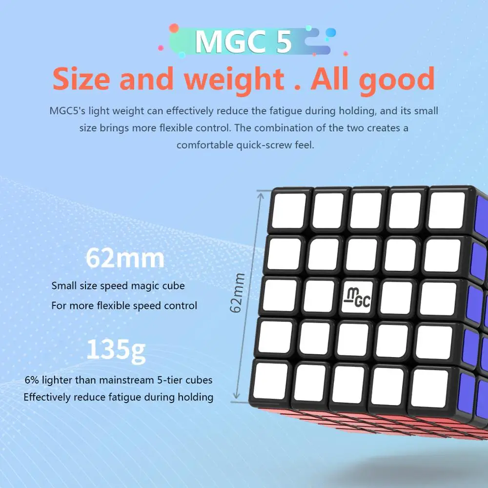 Yongjun MGC 5 5x5x5 волшебный Магнитный куб YJ MGC5 5x5 Магниты скоростные кубики