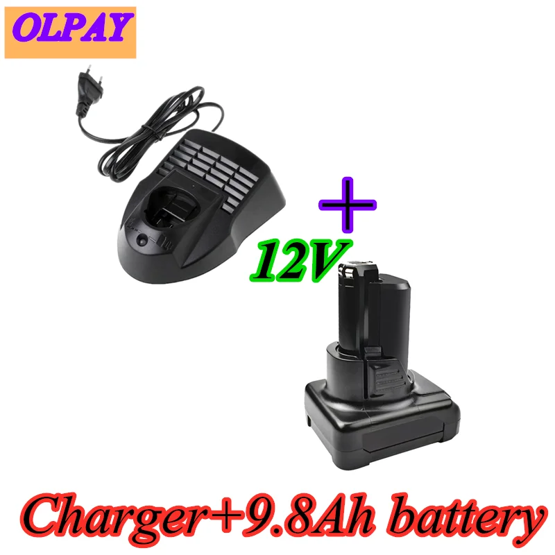 Литий ионный аккумулятор BAT411 9800 мАч для Bosch 10 8 в 12 В 4 Ач BAT412A BAT413A 2607336996 литий дрели
