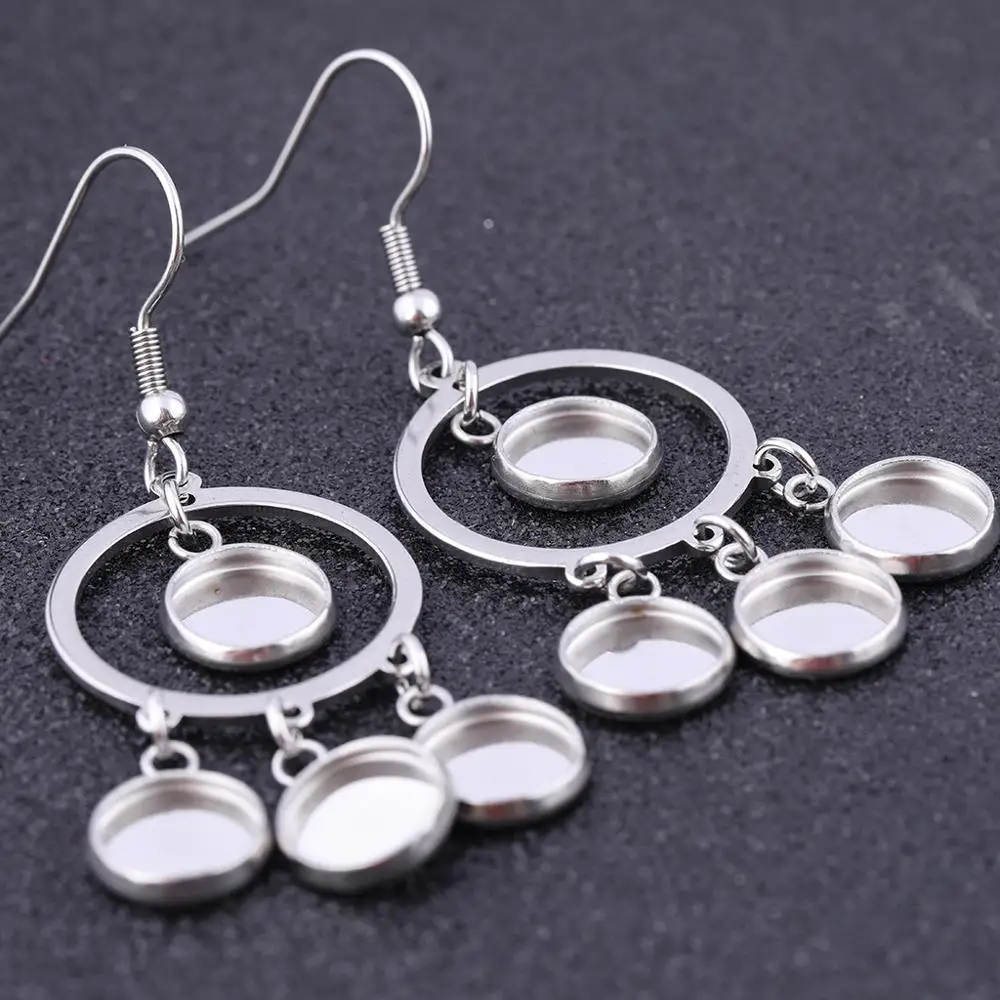 6 шт. фурнитура для сережек кабошонов 8 мм|Ювелирная и компоненты| |