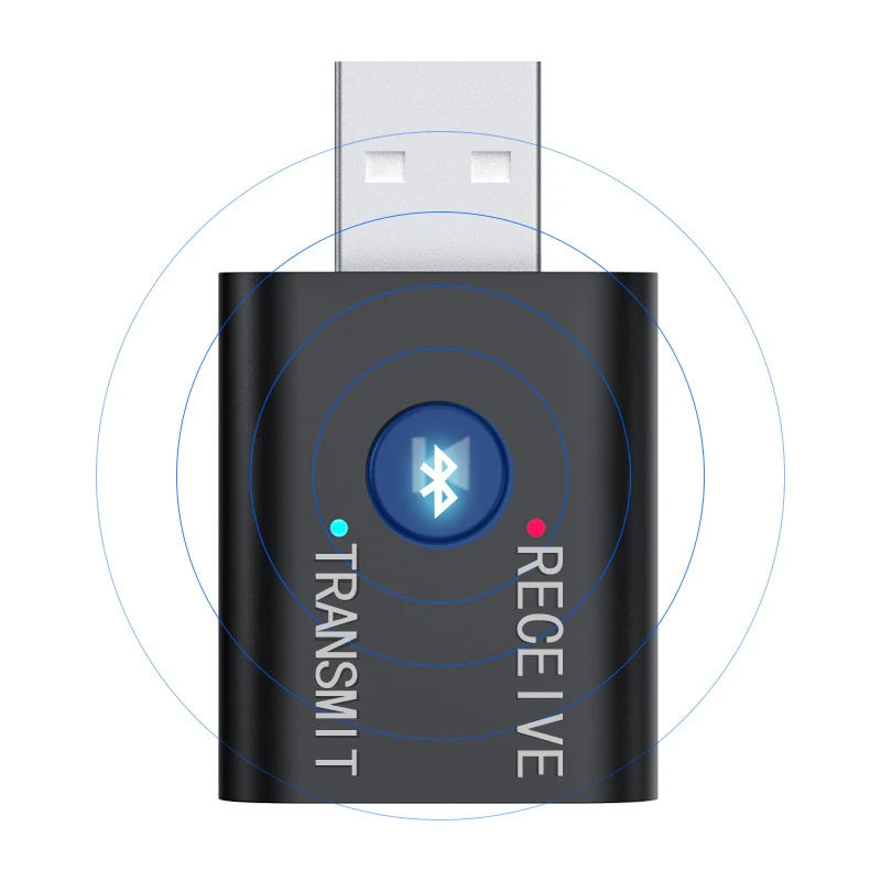 

Bluetooth-compatible 5.0 Transmitter Receiver 3.5mm AUX USB Mini 2 In 1 Wireless Stereo Audio Adapter For Home TV PC Car Mp3/4