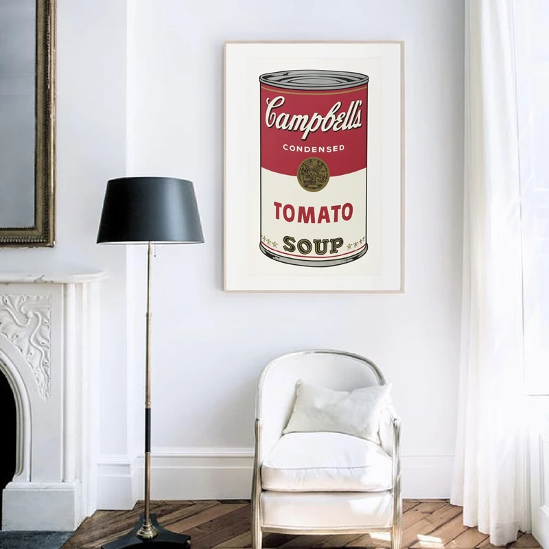 Рисунок в стиле поп арт Энди Warhol томатный суп абстрактное художественное