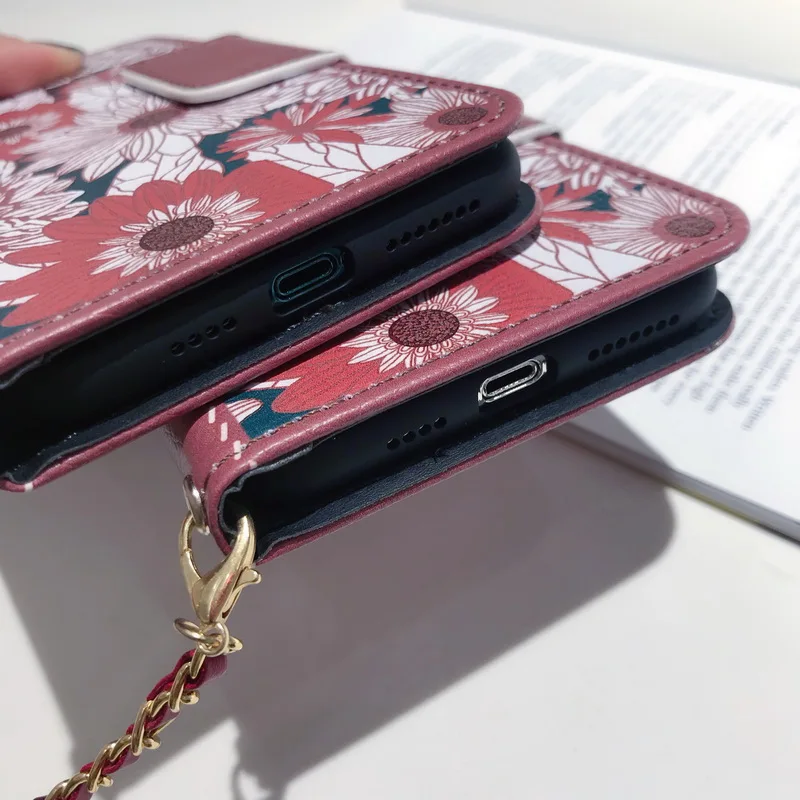Чехол книжка с цветочным рисунком для iPhone 11 Pro Max SE 2020 XS XR X 8 7 Plus чехлы телефонов