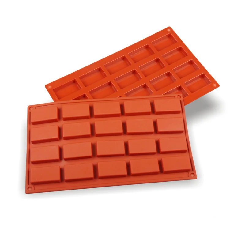 

20 Cavity Silicone Cube mold Rectangle Baking Environmental Mould Tools