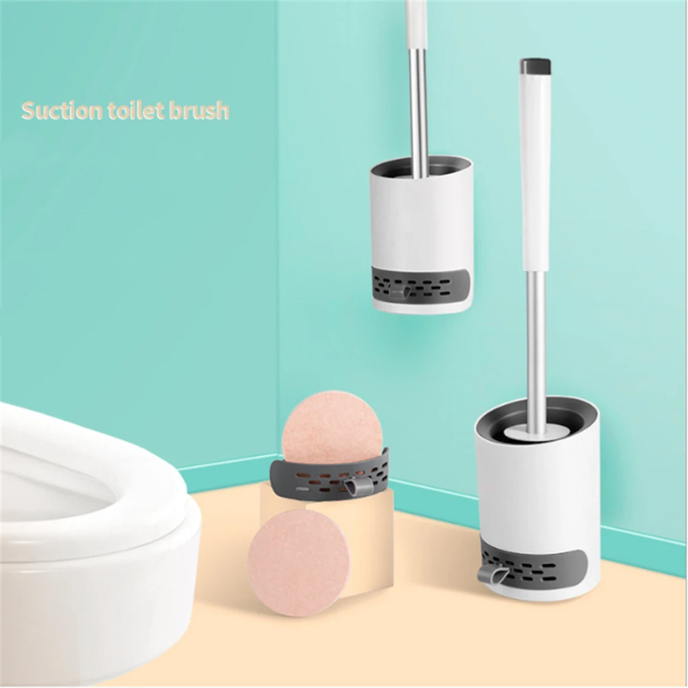 

Diatom Mud Toilet Brush Holder Set with Tweezer Long Handle Brush Multifunctional Household Cleaning Tools Bathroom Accessories
