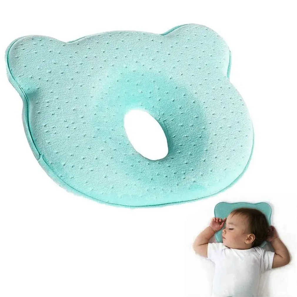 

Pillow Against Flat Head Orthopaedic Pillow Memory Foam Pillow For Small 0-24 Months 3D Air Mesh Construction Pillow