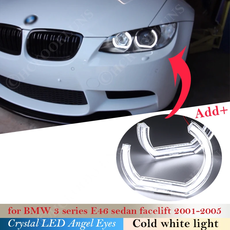 Для BMW 3 серии E46 седан facelift 2001 2005 DTM стиль кристальные светодиодный ангельские