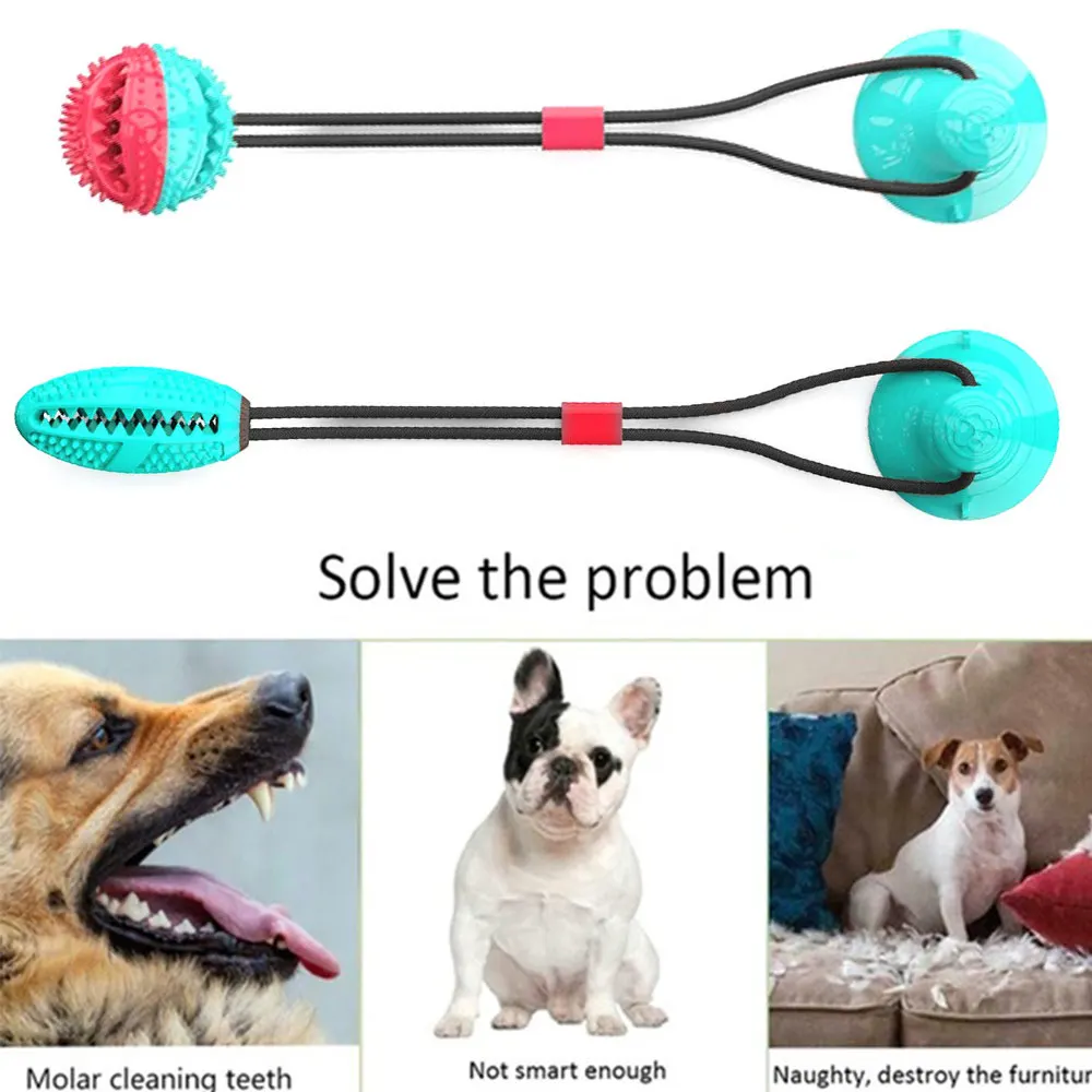 

Pet Playing Balls Pet Dog Toys Dog Interactive Natural Rubber Ball Puppy Chew Toy Food Dispenser Ball Bite-Resistant Clean Teeth