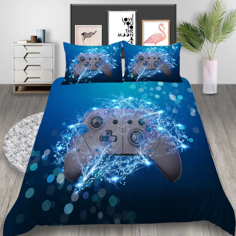 3D Bedding Set Luxury Game Bed Sets Gamer Comforter Gaming Themed 2/ 3pcs Highend Bedclothes Dropship
