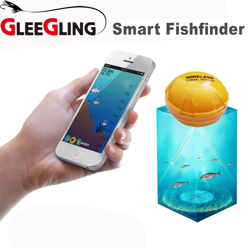 Wireless Fish Finder Portable Depth Bluetooth Underwater Fishing Camera Sonar Sensor yumeiqun | Спорт и развлечения