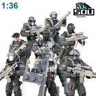 Фигурка из мелких частиц 5 см в комплекте, военный строительный блок, сцена, сборка, подвижная экшн-фигурка, модель, украшение, игрушка для мальчика