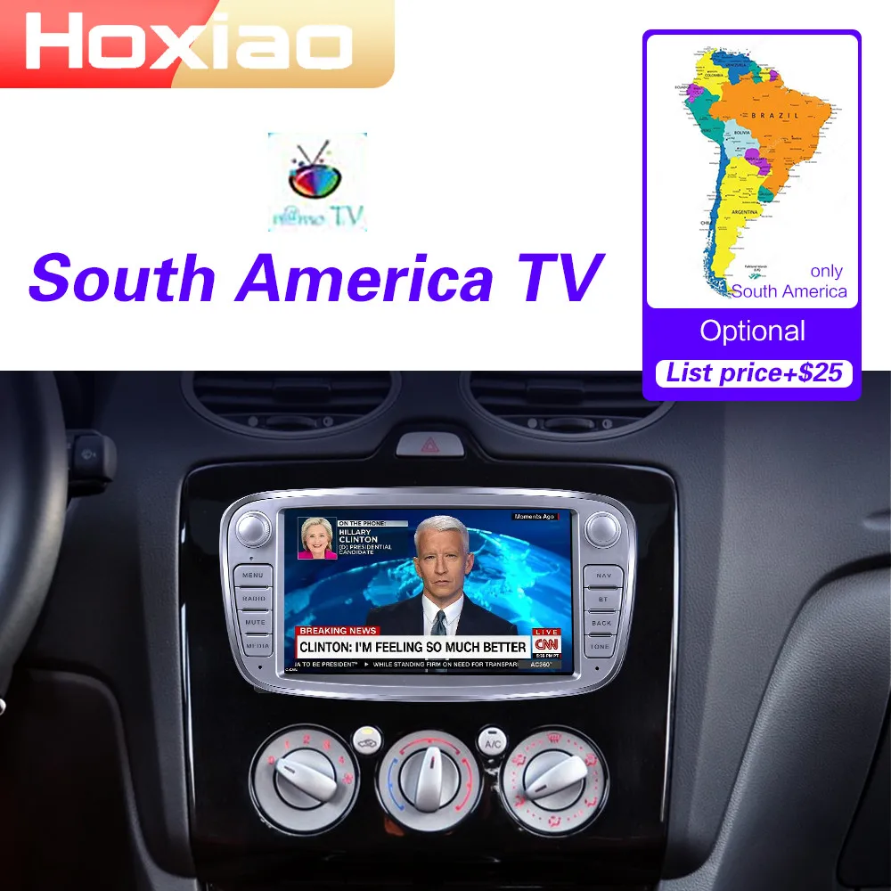 Автомагнитола Android 8 1 мультимедийный плеер для Ford Focus S-Max Mondeo 9 2 Din навигация Wi-Fi FM RDS