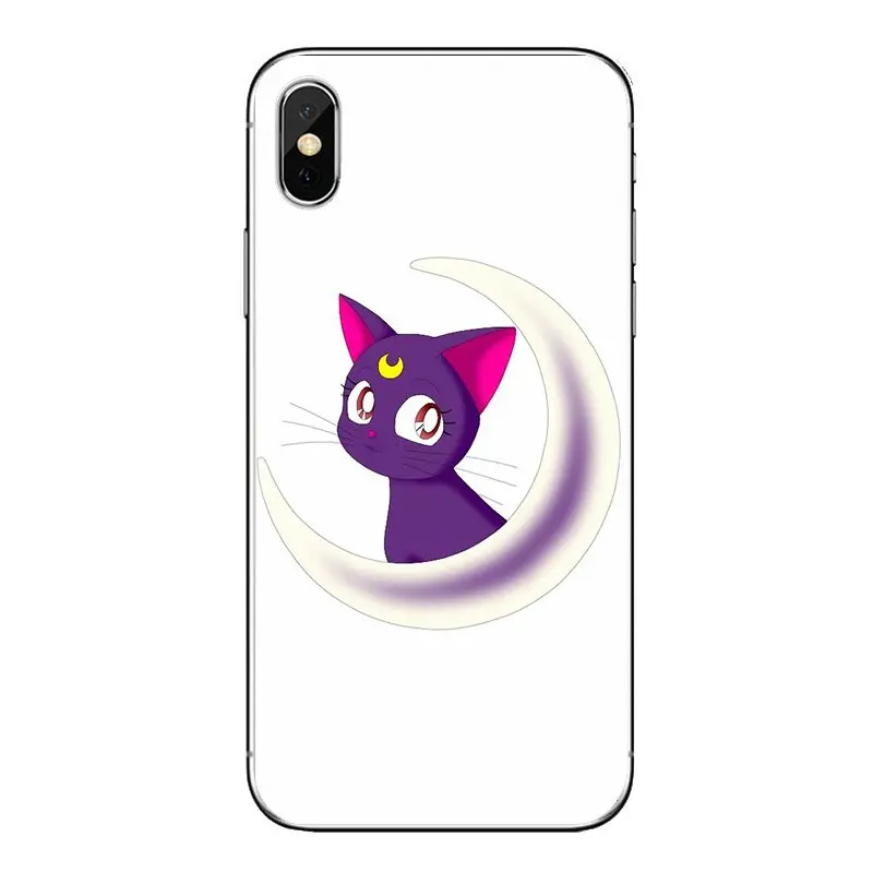 Для LG Spirit Motorola Moto X4 E4 E5 G5 G5S G6 Z Z2 Z3 G2 G3 C Play Plus Mini sailor moon lune cat Мягкие прозрачные чехлы |