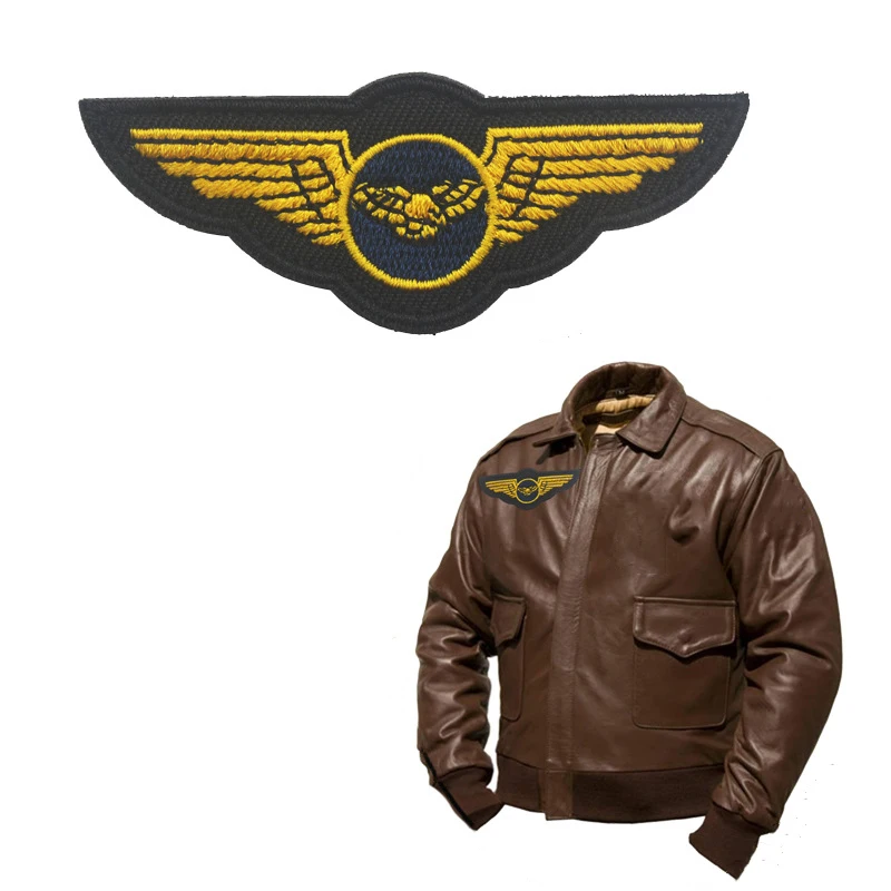 Вышитая нашивка в виде Крыльев Орла аппликации для одежды декор куртка жилет