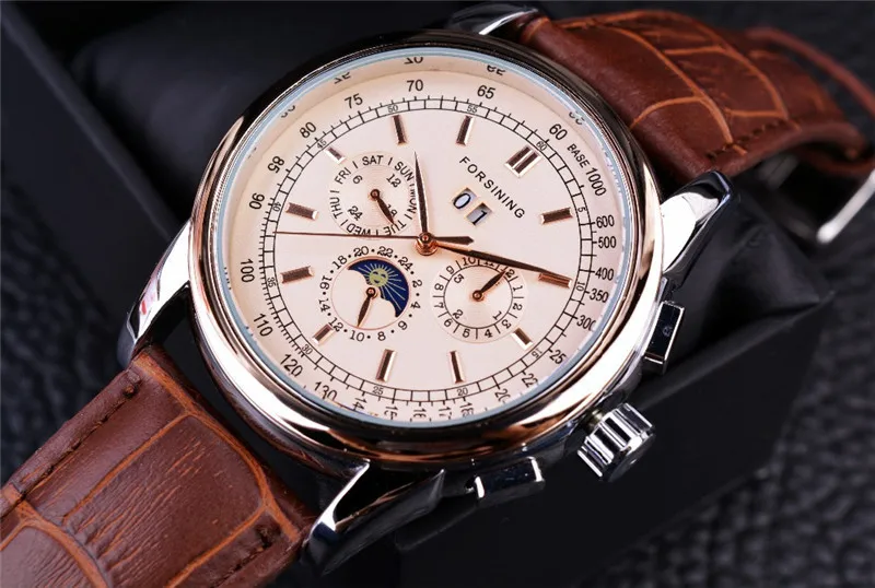 

forsining 319 Men's Fashion Leisure Multifunctional Shanghai Movement Fully Automatic Mechanical Watch