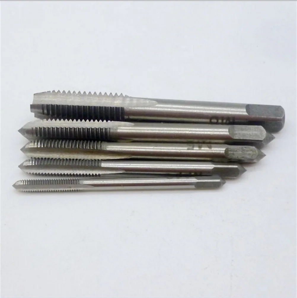 New 5Pcs/Set M3 M4 M5 M6 M8 HSS Machine Straight Fluted Screw Thread Metric Plug Hand Tap Drill Set Tools | Инструменты